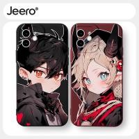 ราคา Jeero เคสคู่ เคสไอโฟน คู่รัก กันกระแทกซิลิโคนนุ่มการ์ตูนน่ารักตลก เคสโทรศัพท์ สีดำ Compatible for iPhone 15 14 13 12 11 Pro Max SE 2020 X XR XS 8 7 6 6S Plus พลัส HFF3707 (23458408211)