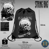 ราคา String Bag Canvas Twill Band As I Lay Dying AILD / Drawstring Bag Gymsack Baby Canvas Twill Music Band Metal Rock Vintage School Bag Koran Reading Bag Premium Canvas Material CX6K (51007084055)