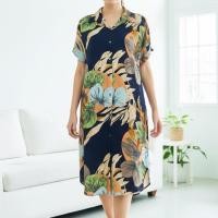 ราคา (ผ้าสปัน) Pitzy Midi Dress เดรสเชิ้ตแขนสั้นตัวยาว กระดุมผ่าหน้า กระเป๋าล้วงข้าง ทรง oversize สาวอวบ อก 46 นิ้ว (22358088485)