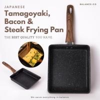 ราคา 16.7 ซม.* 19.5 ซม.-Balance.co Premium Tamagoyaki Square Non-Stick ไข่ทอด Pan ไม้ Handle 玉子 不蛋粘锅 (48955774989)