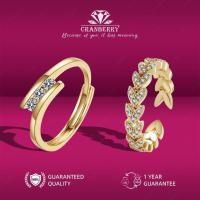 ราคา ชุดแหวนคู่ผู้หญิงแครนเบอร์รี่พรีเมี่ยมป้องกันการจางหายเปลี่ยนสีรับประกัน1ปีเครื่องประดับแฟชั่นปรับขนาดได้เกรดvvs1อุปกรณ์จัดงานแต่งงานที่สง่างาม ง316 (55606192617)