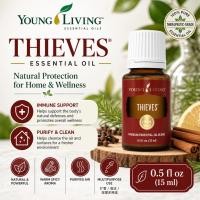 ราคา Young Living Thieves Essential Oil 15ML | วอร์มแอนด์สไปซี่เบลนด์ | คลีนซิ่งอโรม่า | น้ํามันหอมระเหยบริสุทธิ์ 100% (56659944544)