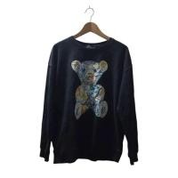 ราคา เสื้อสเวตเตอร์ แขนยาว สีดำ แบรนด์LVอิตาลี หลุย น้องหมี 45/26"กันหนาวได้ (25495188646)