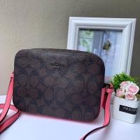 ราคา ✨ของแท้ % COACH BROWN PINK LAMONADE BAG F9167 (8713759733)