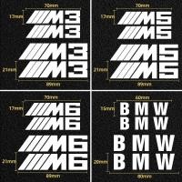 ราคา 4pcs รถ Caliper สติกเกอร์ล้อ Hub Decals สําหรับ BMW M Performance E36 E60 E90 X2 X1 X3 X5 E46 E39 E70 M3 M5 M6 G20 G30 E93 Z3 Z4 M (43430374445)