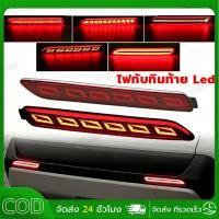 ราคา ไฟทับทิมท้าย led แบบ2ขีด 3step ไฟหรี่+ไฟเบรค+ไฟเลี้ยว camry alphard Fortuner ( C15 ไฟกันชนท้าย ไฟทับทิมกันชนท้าย ) (57560418988)