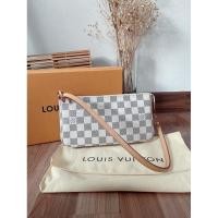 ราคา Louis Vuitton Pochette damier azur dc19แท้มือ2 (22314474408)
