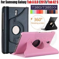 ราคา สําหรับ Samsung Galaxy Tab A 8.0 (2017) T380 T385 Stand Case Tab A2 S 8.0 "แท็บเล็ตพีซีฝาครอบ 360 หมุนกระเป๋าหนัง PU (41103947383)