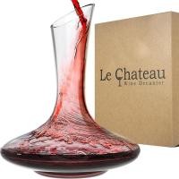 ราคา Le Chateau ขวดเหล้าไวน์คริสตัลหรูหราขนาดใหญ่พร้อมเครื่องเติมอากาศ – ขวดเหล้าแก้ว 750 มล. – โถแก้วใสไร้สารตะกั่วด้วยมือพร้อมเครื่องเติมอากาศ – ของขวัญมือถืออุปกรณ์ไวน์แดง/สําหรับ (50060078659)