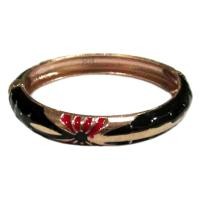 ราคา TANITTgems กำไลข้อมือ Enamel - สีดำลายดอกไม้#1193 (453218854)