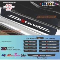 ราคา 9 ชิ้น 3d ตัวป้องกันพักเท้า Sill Plate สติ๊กเกอร์สําหรับรถยนต์ HONDA CIVIC ใหม่ล่าสุด (46959091720)