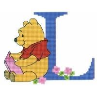 ราคา **อ่านรายละเอียดก่อนสั่ง** พร้อมส่ง PINN Disney Cross Stitch Kit ชุดปักครอสติช Winnie the Pooh หมีพูห์ Letter L ตัวอักษร (5243610182)