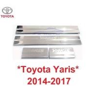 ราคา 5 ประตู ชายบันไดประตู สแตนเลส Toyota Yaris Hatchback 2014 2015 - 2017 โตโยต้า ยาริส สคัพเพลท ชายบันได คิ้ว กันรอยประตู (11823760379)