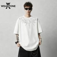 ราคา WEARTONEพร้อมส่ง เสื้อยืด oversize【เสื้อยืดผ้าฝ้าย 100%】แฟชั่นฤดูร้อน ไม่หดตัวลาย เสื้อไม่ยับ ลาย "Lightning" (54603505727)