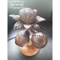 ราคา โคมไฟต้นบัวตูม บัวบาน งานกะลามะพร้าว (24550064004)