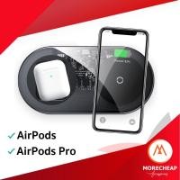 ราคา ถูก/แท้Baseus 2in1 ที่ชาร์จไร้สาย 15W สำหรับ มือถือ + Airpods / Airpods Pro Dual Qi Wireless CHARGING Pad (3332954349)