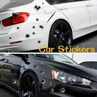 ราคา สติกเกอร์รถ 3D Bullet Decal ผ้าคลุมรถรถจักรยานยนต์ Scratch ที่สมจริง Bullet สติกเกอร์กันน้ํา 1 ชิ้น (57206753792)