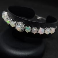 ราคา สร้อยข้อมือ โอปอล Opal พลอยแท้ ทรงกลมขนาด 6 และ 5 มม.จำนวน 11 เม็ด ตัวเรือนเงิน 925 ชุบทองคำขาว แบบรูด (7287026050)