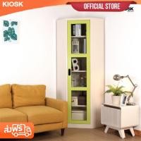 ราคา [จัดส่งพร้อมติดตั้งฟรี] KIOSK ตู้หนังสือรุ่น MAXBOOK เข้ามุม(6เหลี่ยม)กระจก 89 x 42.5 x 200 cm. (13123350644)