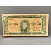 ราคา ธนบัตรรุ่นเก่าของประเทศอุรุกวัย ชนิด0.5Pesos ปี1939 UNC (22040315505)