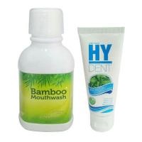 ราคา Bamboo mouthwash น้ำยาบ้วนปาก แบมบู 300 ml.+ ยาสีฟัน HY DENT 80g. (8742356)