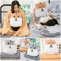 ราคา ลิ้งค์งาน พร้อมส่ง ! หมอนผ้าห่มหนูแฮมสเตอร์ (ผ้าห่มผืนใหญ่) นุ่มม๊ากก (7312750746)