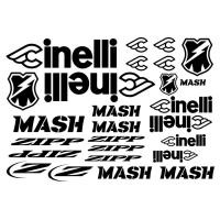 ราคา Cinelli Mash Zipp 24 ชิ้น Fixie สติกเกอร์ปั่นจักรยานจักรยานคงที่ cinelli frame ไวนิล (23068898026)