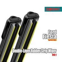 ราคา ใบปัดน้ําฝน Ford Fiesta (หน้า+หลัง) สําหรับ FISTA ที่ปัดน้ําฝนกระจกรถยนต์ Double-Layer Rubber Strip Wiper (29480557604)