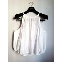ราคา เสื้อเว้าไหล่ สีขาวลายฉลุ (4138961360)