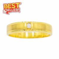 ราคา Happy Jewelry แหวนเม็ดเดี่ยว ใส่ได้ทั้ง ชาย หญิง แหวนเพชร แหวนทองเพชรแท้ ทองแท้ 37.5% ME631 (3760844480)