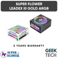 ราคา SUPER FLOWER Leadex III Gold ARGB 80 Plus Gold แหล่งจ่ายไฟแบบแยกส่วนเต็ม 650W/750W/850W (40280782111)