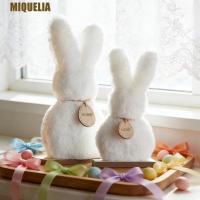 ราคา MIQUELIA 2 ชิ้นตุ๊กตากระต่ายตุ๊กตา,ยืนนุ่มอีสเตอร์กระต่ายเครื่องประดับ,ตุ๊กตากระต่ายการ์ตูนทําด้วยมือน่ารักระเบียงตกแต่งตุ๊กตาห้องนั่งเล่น (50107078110)