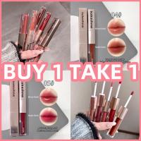 ราคา 【ซื้อ 1 แถม 1】Kakashow ลิปสติกเนื้อแมทต์แบบ 2 หัว 5 สี ติดทนนาน กันน้ำ กันเหงื่อ ลิปสติกเนื้อแมทต์เนียนนุ่ม (41052663132)