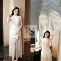 ราคา เดรสแม็กซี่ CHAUHY แม็กซี่ลายคลื่นแขนกุดยาวสอง (43208002059)
