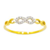 ราคา แหวนอินฟินิตี้ infinity เล็กๆ แหวนเพชร แหวนทองเพชรแท้ ทองแท้ 37.5% (9K) ME611 (26244494966)