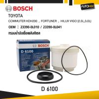 ราคา D 6100 กรองน้ำมันดีเซล BOSCH กรองน้ำมันดีเซล TOYOTA COMMUTER KDH200 , FORTUNER , HILUX VIGO (2.5L,3.0L) (21287804019)