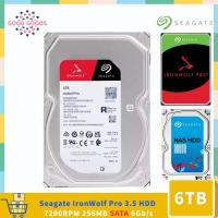 ราคา Seagate IronWolf Pro 6TB 3.5 HDD ST6000NT001 7200 RPM 256MB แคช SATA 6Gb/s ฮาร์ดไดรฟ์ภายใน NAS Storage Server Enterprise Array Hard Disk (49660033147)