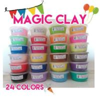 ราคา ดินเบา magic clay ดินเบา เกาหลี ดินปั้น 24 สี (921776886)