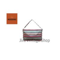 ราคา MISSONI กระเป๋าสะพายไหล่ ผ้าไนลอนทรงแข็ง ลาย zigzag ตาม signature แบรนด์ ใส่ ipad air ได้ มือสอง สภาพดีจากตู้ญี่ปุ่น (46653226799)
