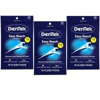 ราคา DenTek EasyReach แท่งไหมขัดฟันที่สะอาดที่สมบูรณ์พร้อมไหมขัดฟันอันทรงพลัง 75 แท่ง 3 แพ็ค (57608870696)