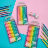 ราคา ดินสอสีไม้ ยาว 12 สี พาสเทล Dreamy Pastel 12 colour pencils (จำนวน 1 ชุด) (9185485813)