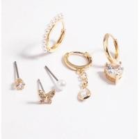 ราคา ต่างหู Lovisa Gold Cubic Zirconia & Pearl Butterfly 6 แพ็ค (25481924090)