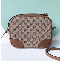 ราคา Gucci Bree Canvas leather trim crossbody bag ของแท้ 100% [ส่งฟรี] (20330376639)