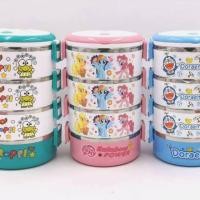 ราคา ปิ่นโตลายโดเรม่อน&คิตตี้&ฟอลเซ่น&โพนี้&กบเคโร๊ะ เก็บอุณหภูมิ มีทั้ง3ชั้นและ4ชั้นนะจ๊ะ (6338056147)