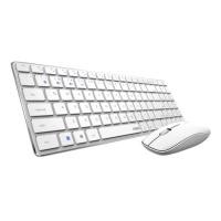 ราคา KEYBOARD & MOUSE (คีย์บอร์ดและเมาส์) RAPOO 9300M (2in1) MULTI-MODE WIRELESS (WHITE) (18001211227)