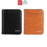 ราคา MINISO กระเป๋าสตางค์ผู้ชาย มินิโซ - กระเป๋าสตางค์สองพับเคลือบด้านสั้น / กระเป๋าสตางค์พับผู้ชาย (40805748232)