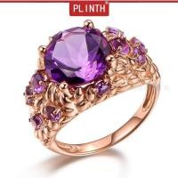ราคา PLINTH แหวนเงินแท้ 925 แหวนพลอยอเมทิสธรรมชาติแท้2105 (2348618013)