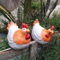 ราคา ตุ๊กตาเซรามิค ตุ๊กตาจัดสวนหย่อม ไก่เซรามิค ตุ๊กตาจัดสวน ไก่แจ้คู่ ไก่เกาะรั้ว สไตล์มินิมอล เซ็ท 2ตัว ขนาด 9นิ้ว (26600174398)
