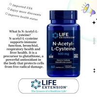 ราคา Life Extension NAC N-Acetyl-L-Cysteine 600mg 60 Veg Caps Supports Glutathione Production (57158121905)