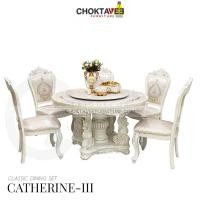 ราคา ชุดโต๊ะอาหาร กลม 6P. (หิน) วินเทจ หลุยส์ สีขาว (Platinum Classic Sr.) รุ่น SET-TTB-LV CATHERINE-III [Pick Collection] (43751638334)